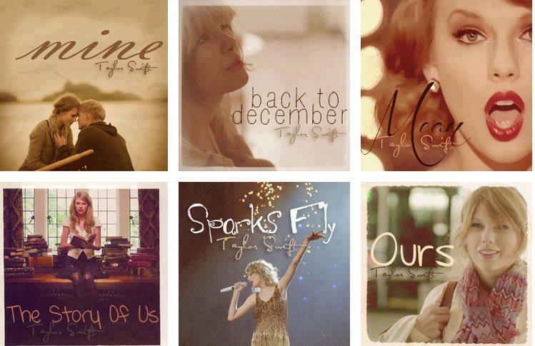 Taylor swift song collage by wondertaylorstruck on