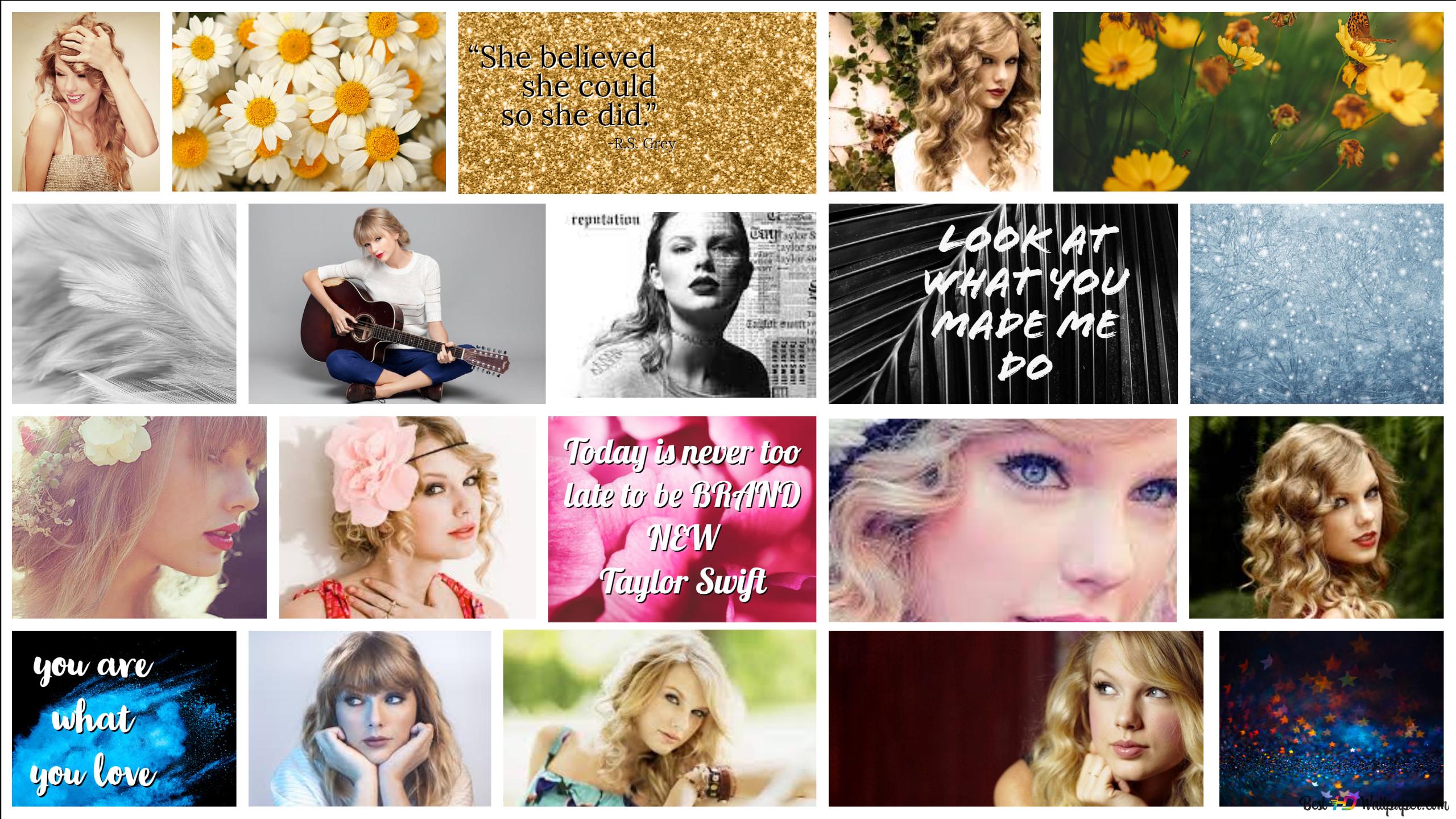 Ttaylor swift aesthetic background collage and quotes k wallpaper download