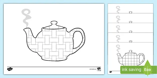 Teapot mosaic pattern louring sheets teacher made