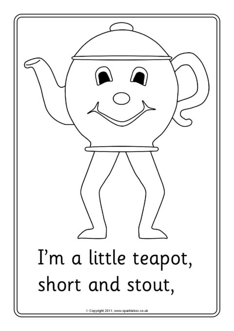 Im a little teapot louring sheets sb