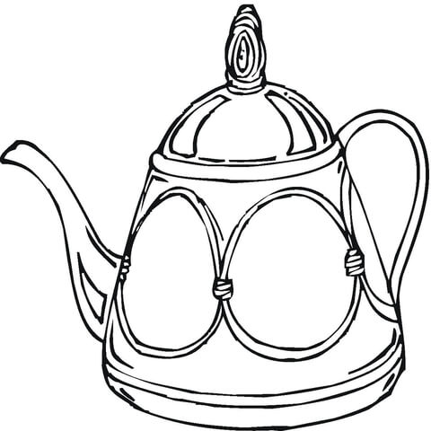 Teapot coloring page free printable coloring pages