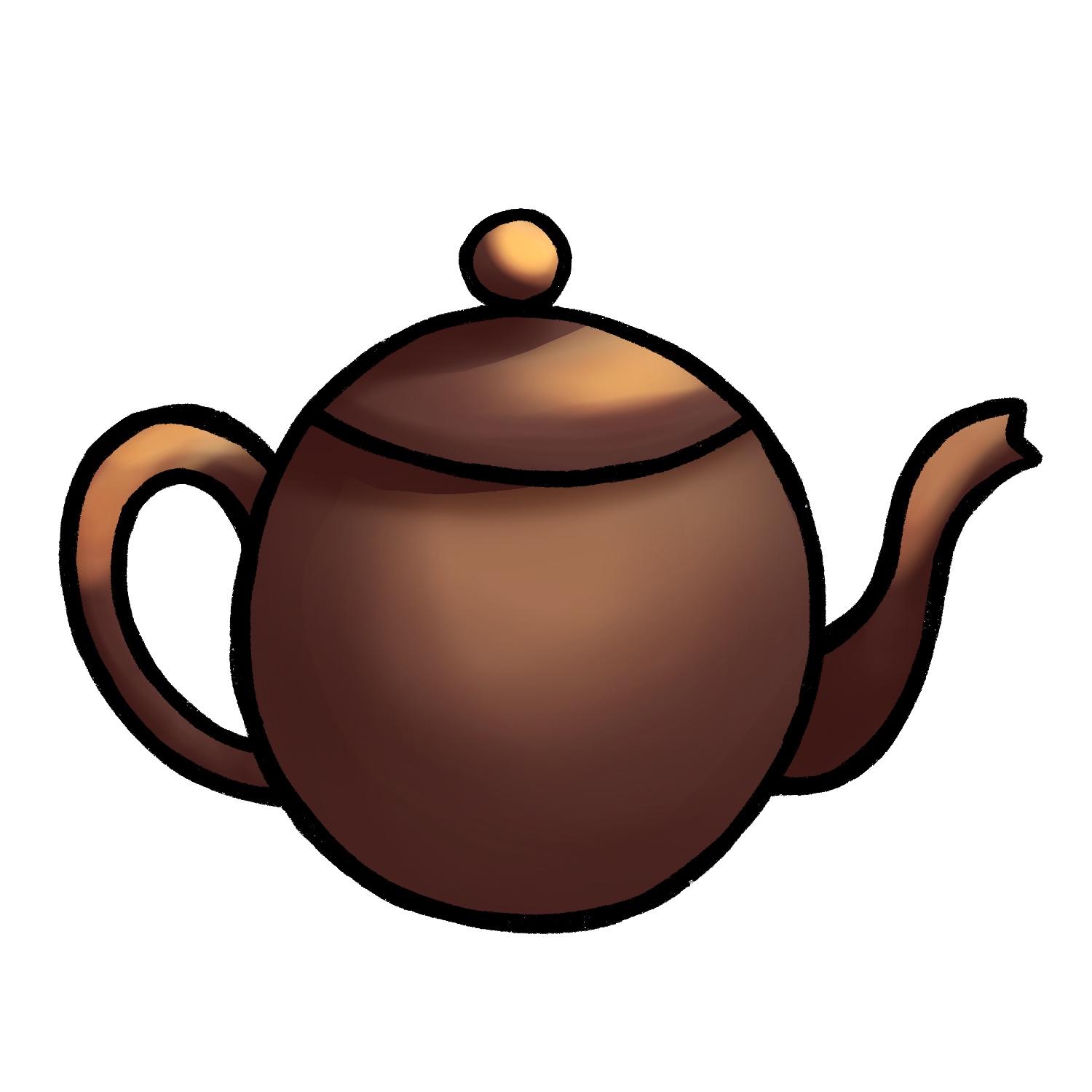Teapot drawing easy steps