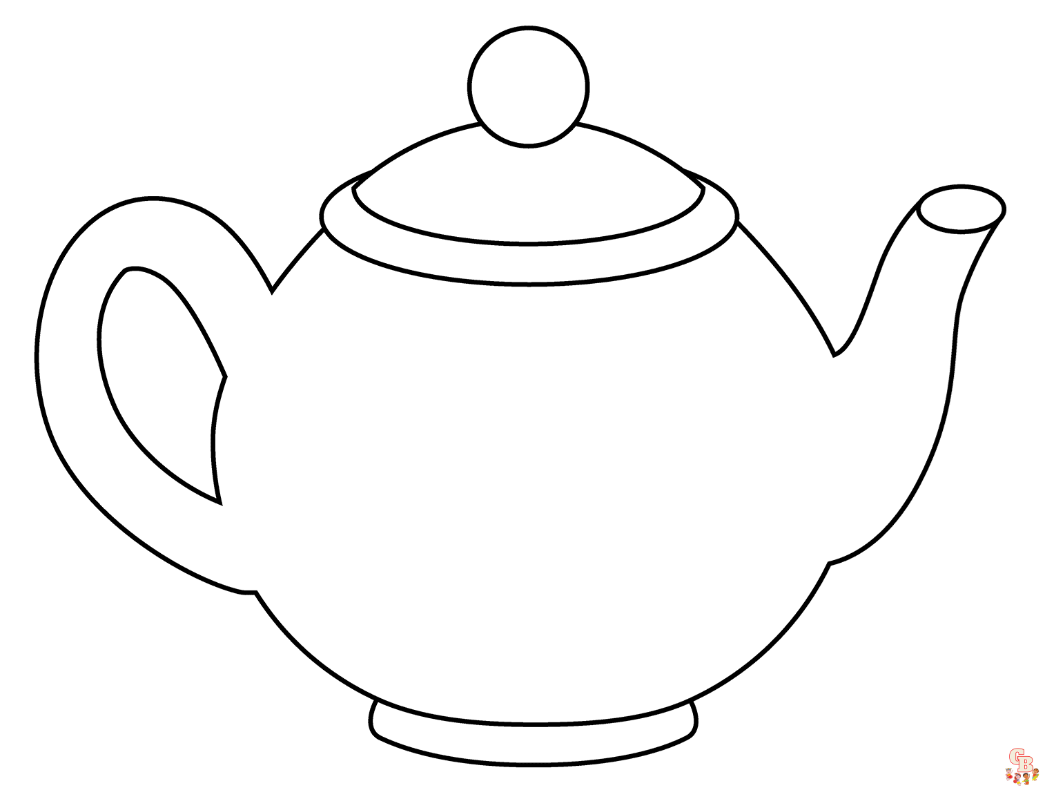 Printable teapot coloring pages free for kids and adults