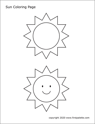 Sun free printable templates coloring pages