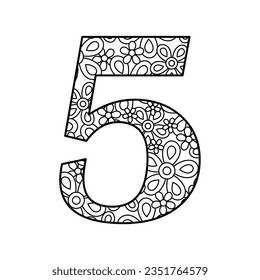 Number laser cutting numeral character stock vector royalty free