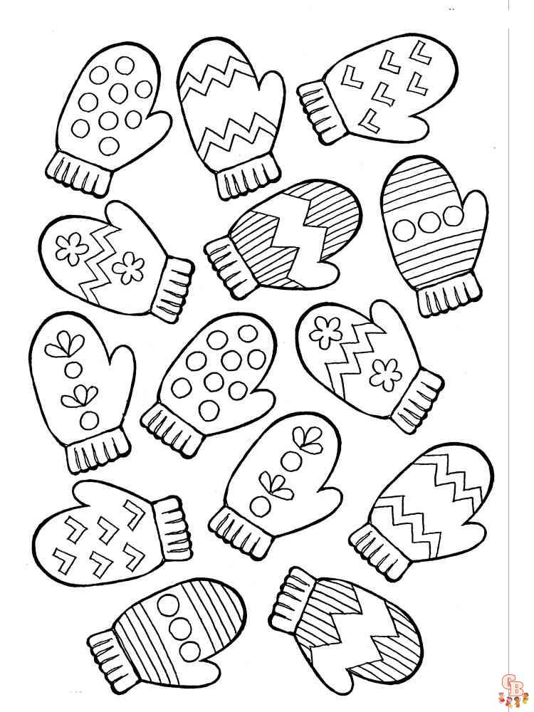 Printable mitten coloring pages free for kids and adults