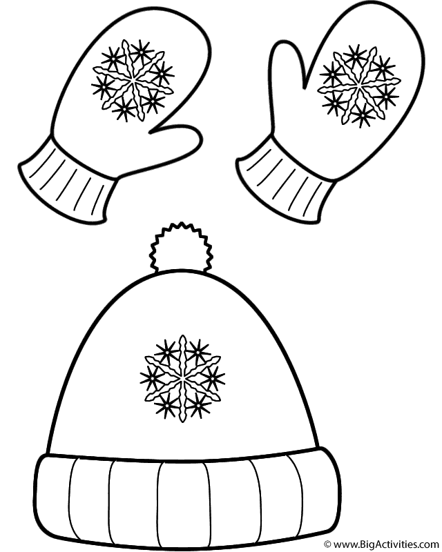 Winter hat and mittens