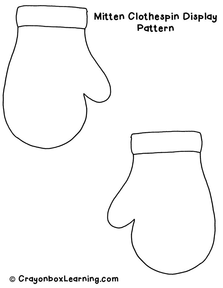 Think crafts by createforless mittens pattern mittens template christmas coloring pages