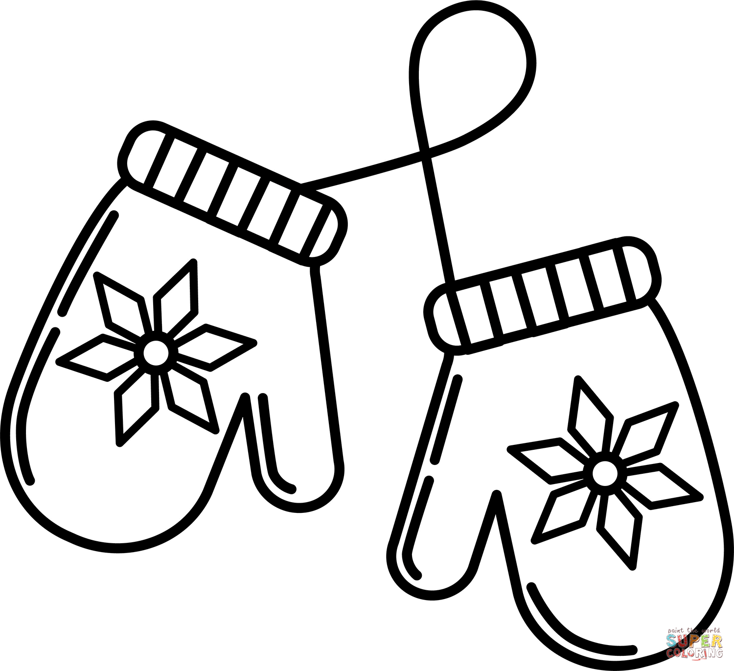 Mittens coloring page free printable coloring pages