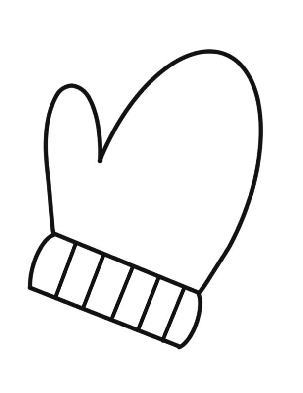 Free printable mittens outline for crafts