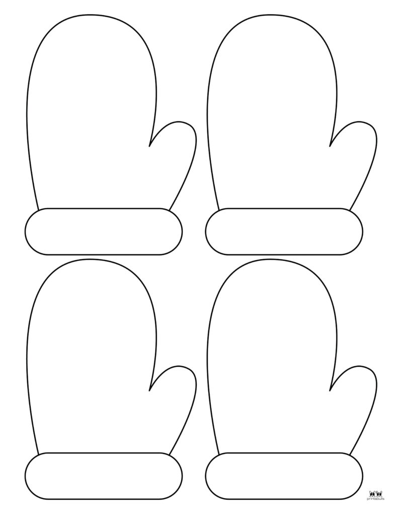 Mitten coloring pages templates