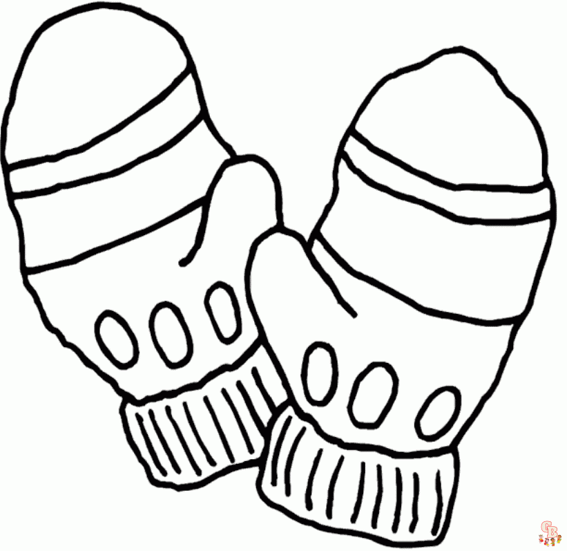 Printable mitten coloring pages free for kids and adults