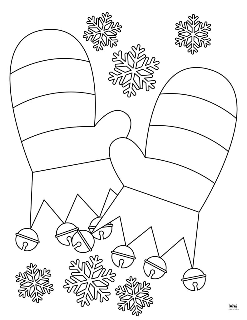 Mitten coloring pages templates