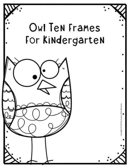 Free printable owl ten frame worksheets