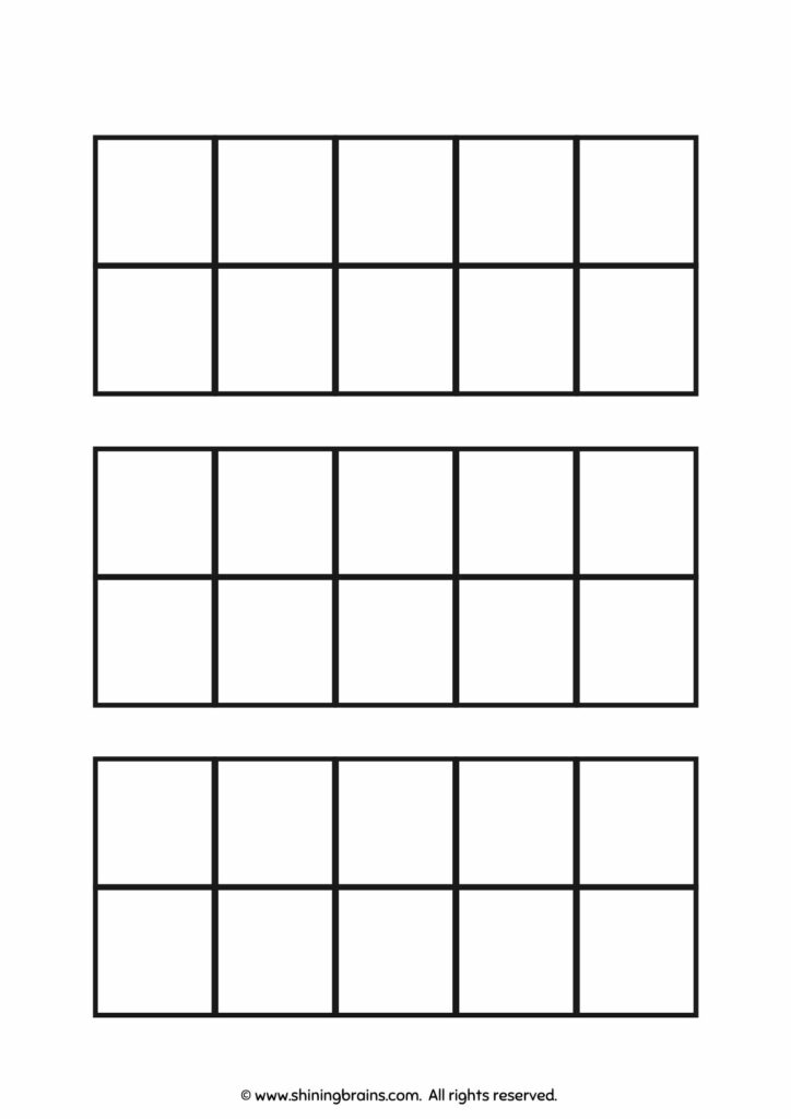 Blank ten frame free worksheets and printables