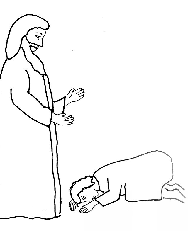 Bible story coloring page for jesus heals ten lepers free bible stories for children