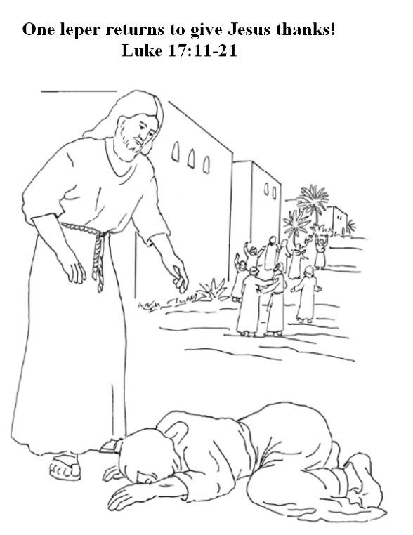 Preschool coloring pages the lepers