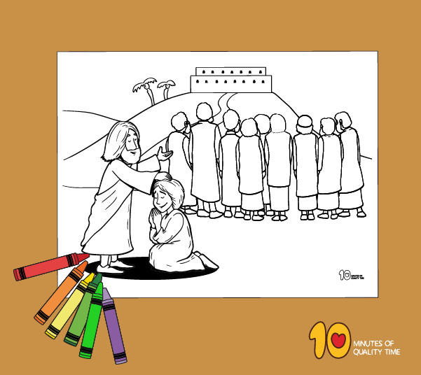 Jesus heals the ten lepers coloring page â minutes of quality time