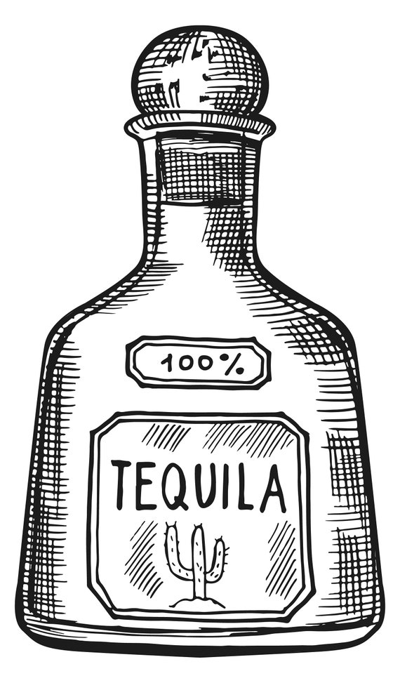Tequila bottle editable layered cut files svg png eps ai jpeg cricut design space file
