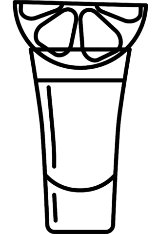 Tequila shot coloring page free printable coloring pages