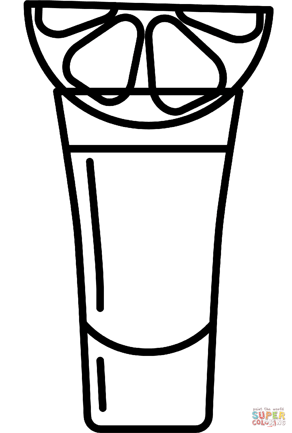 Tequila shot coloring page free printable coloring pages