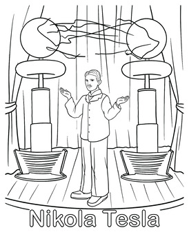 Nikola tesla coloring and activity book pages