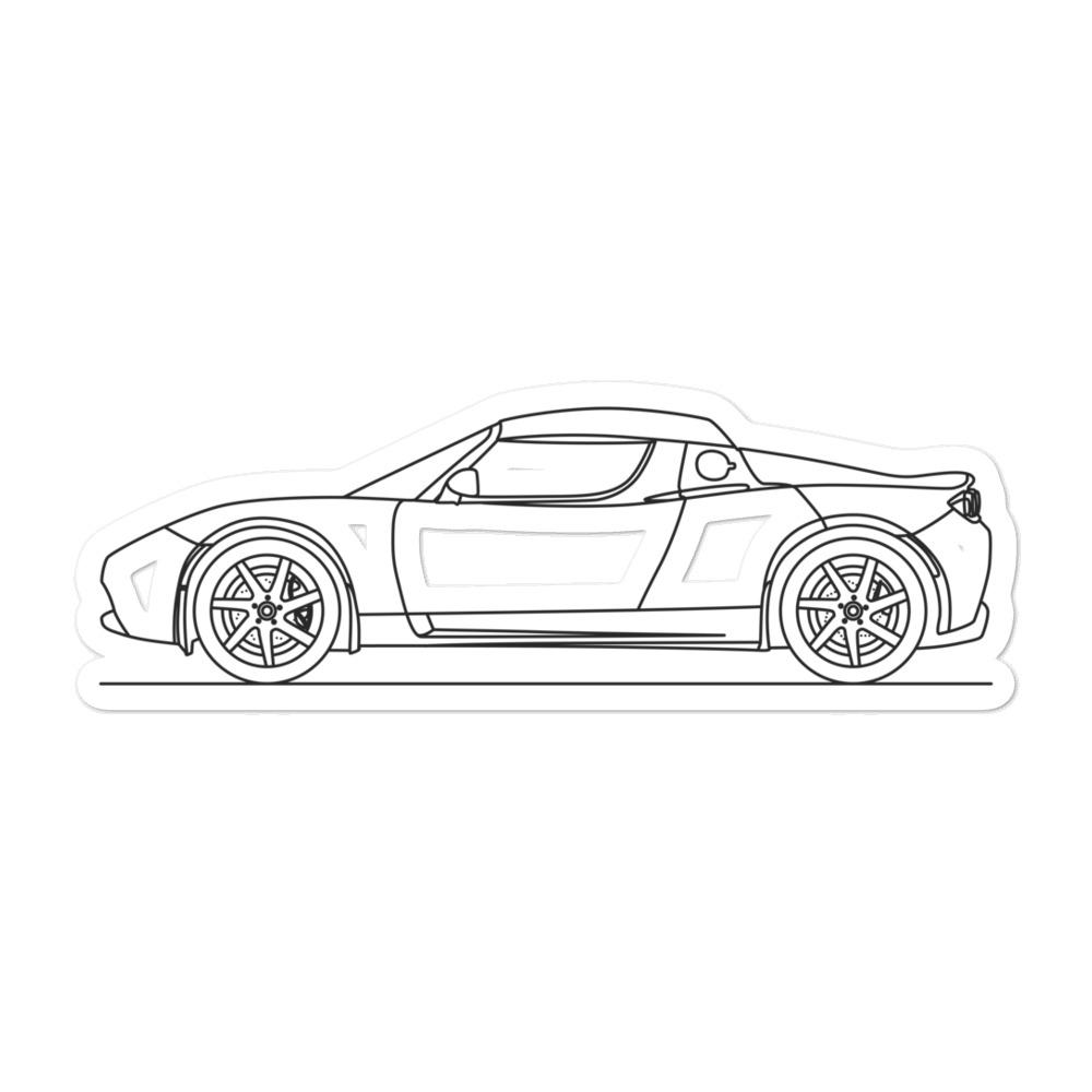 Tesla roadster sticker â artlines design