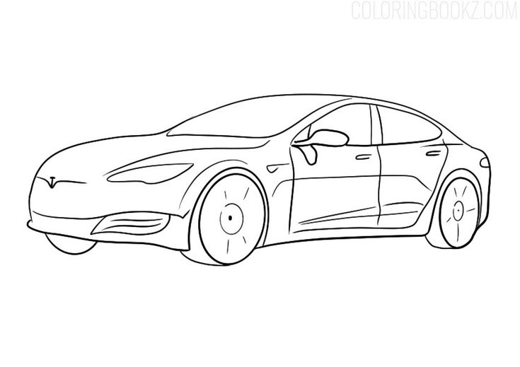Tesla model s coloring page