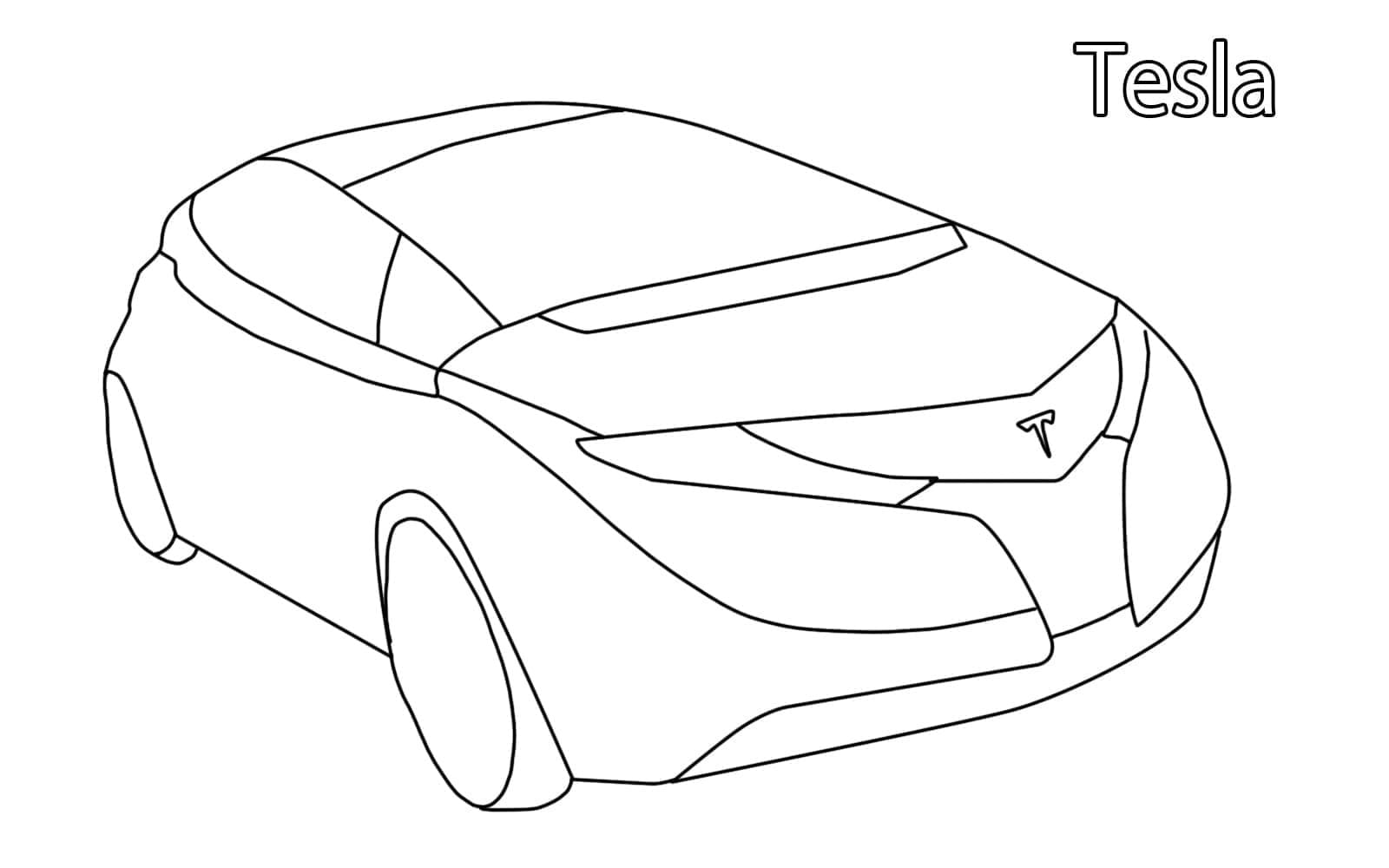Tesla roadster coloring page