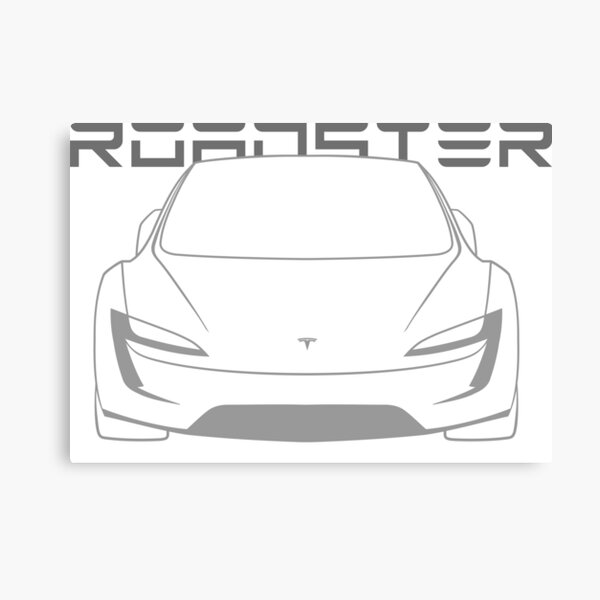 Tesla roadster canvas print for sale by stryndapparel