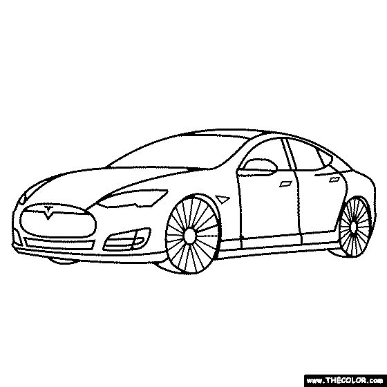 Tesla model s coloring page tesla model s cars coloring pages tesla model