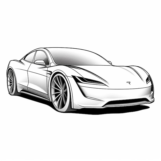 Premium ai image aesthetic vehicles coloring page