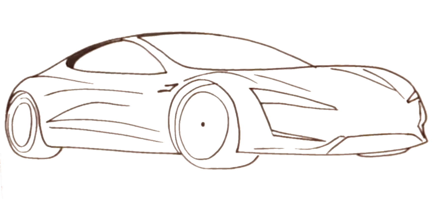 How to draw tesla roadster