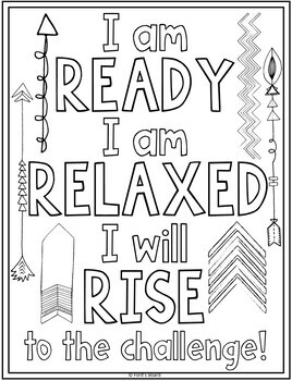 Testing motivation coloring pages set testing motivation posters