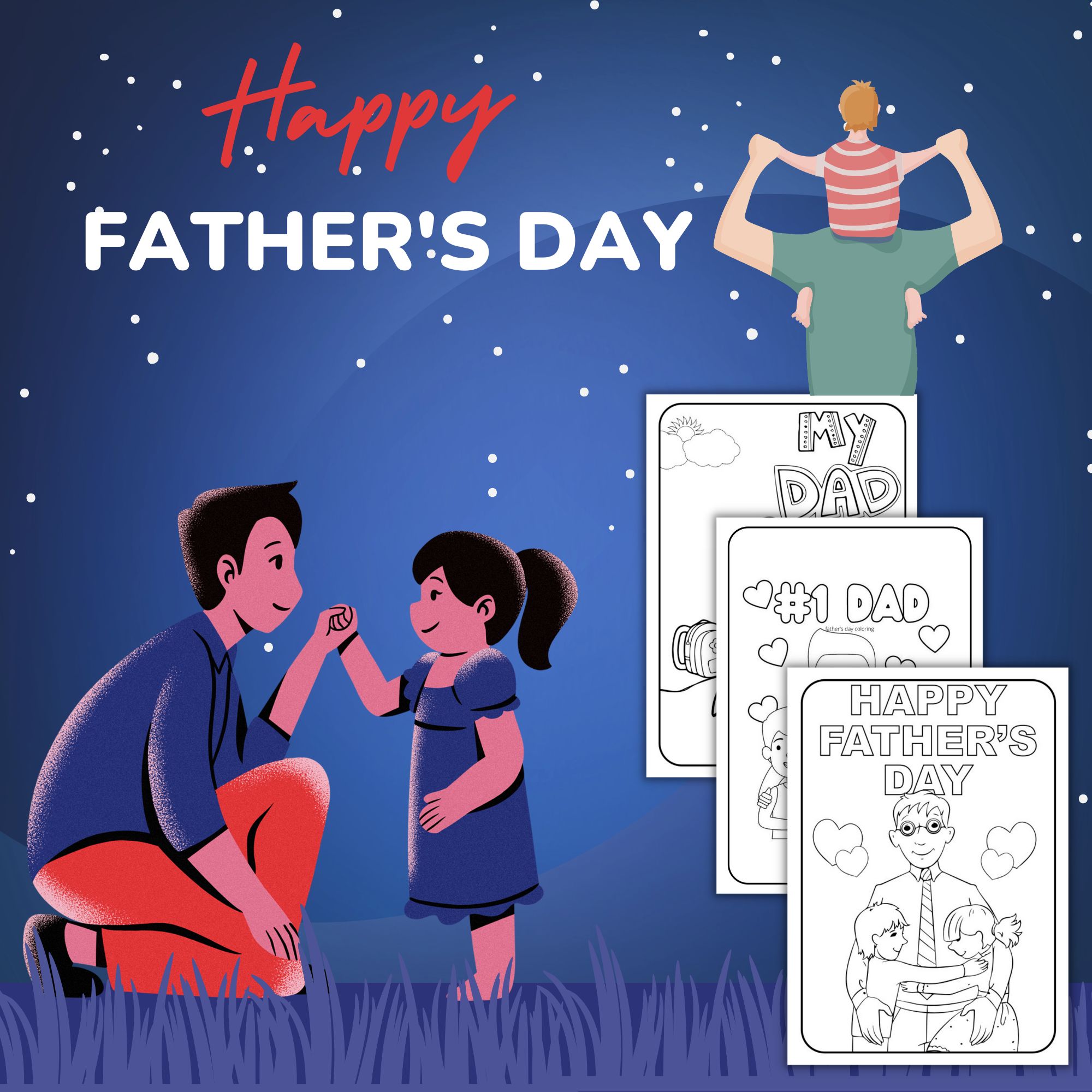 Printable fathers day coloring pages made by teachers