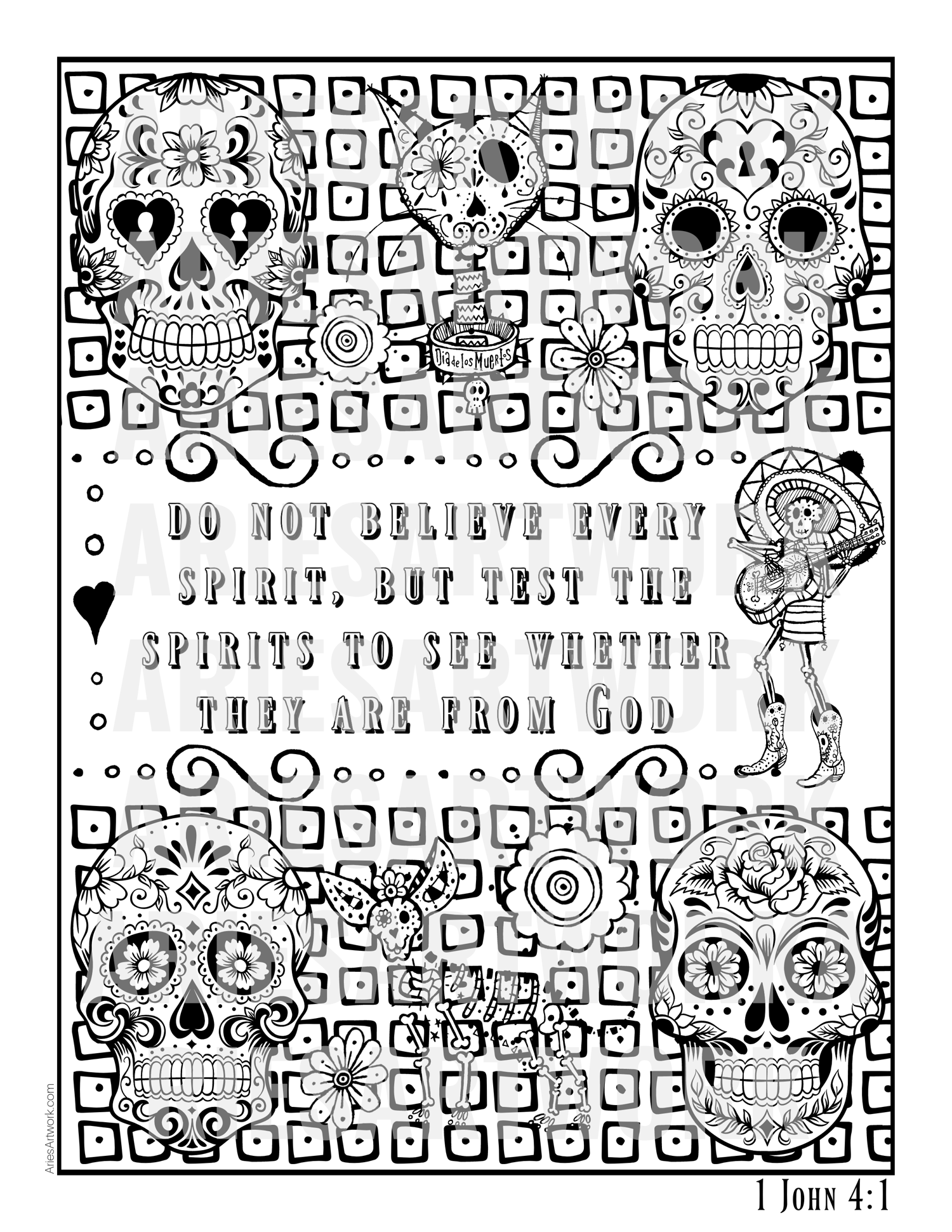 Bible verse adult coloring page