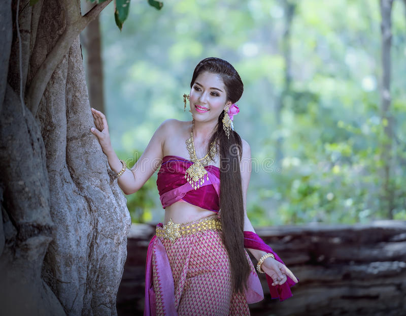 Beautiful thai girl stock photos