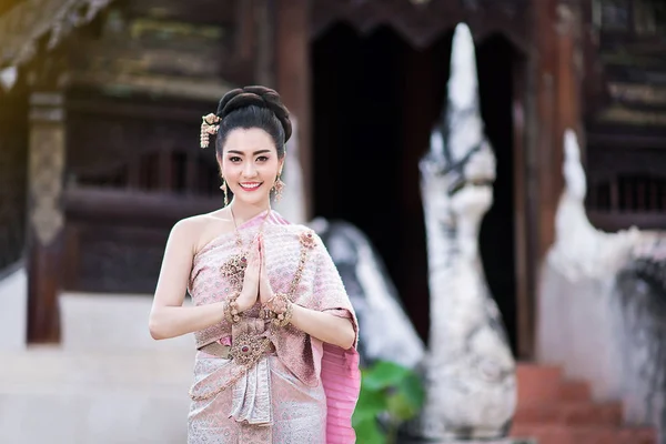 Beautiful thai girl thai traditional costume stock photo by kikujungboy