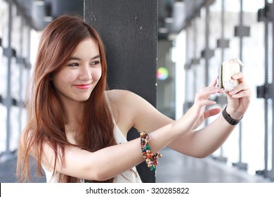 Selfie thai girl images stock photos vectors