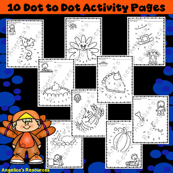 Thanksgiving connect the dots kindergarten math worksheets coloring pages