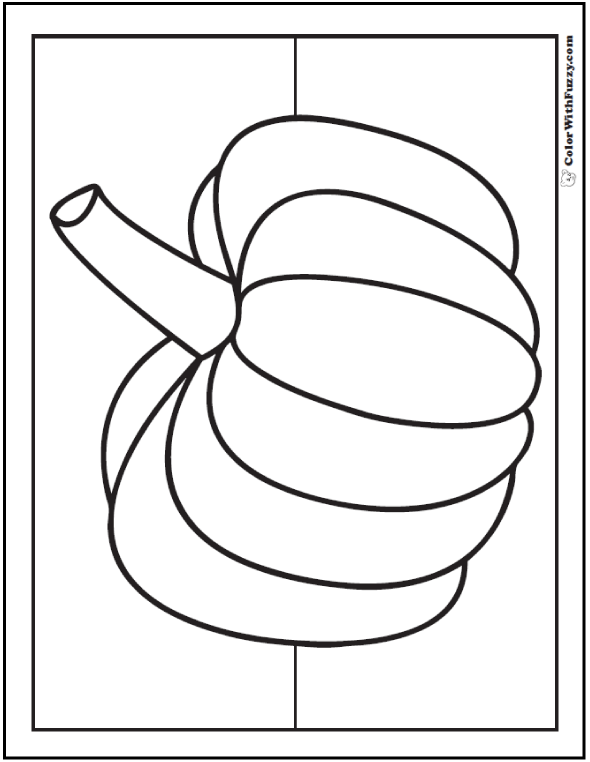Thanksgiving pumpkin coloring page