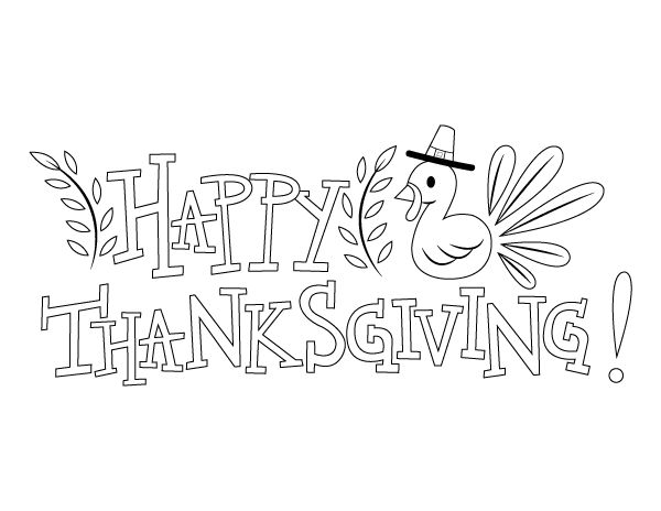 Printable easy happy thanksgiving coloring page thanksgiving coloring pages thanksgiving drawings coloring pages