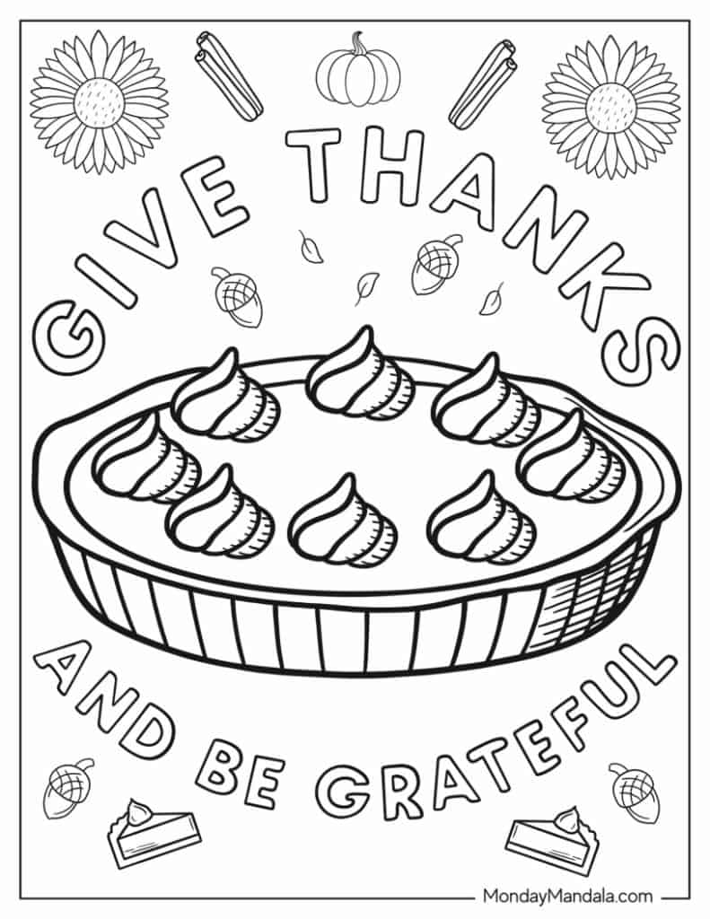 Thanksgiving coloring pages free pdf printables