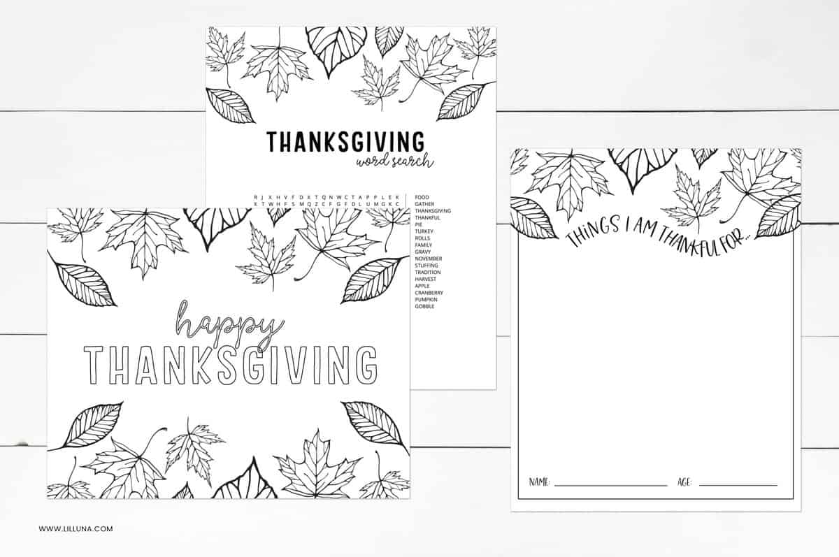 Free thanksgiving coloring pages lil luna