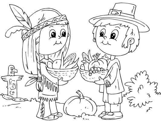 Thanksgiving coloring pages indian and pilgrim thanksgiving coloring sheets thanksgiving coloring pages free thanksgiving coloring pages