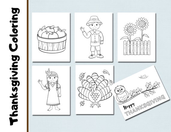 Thanksgiving coloring kids coloring pages thanksgiving coloring pages holiday coloring turkey pilgrim indian pumpkin