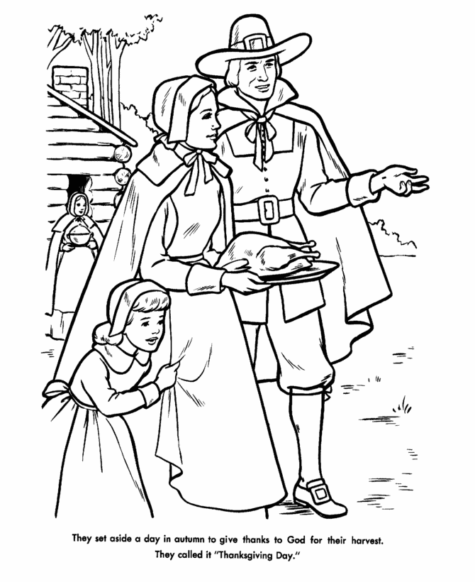 First thanksgiving coloring pages