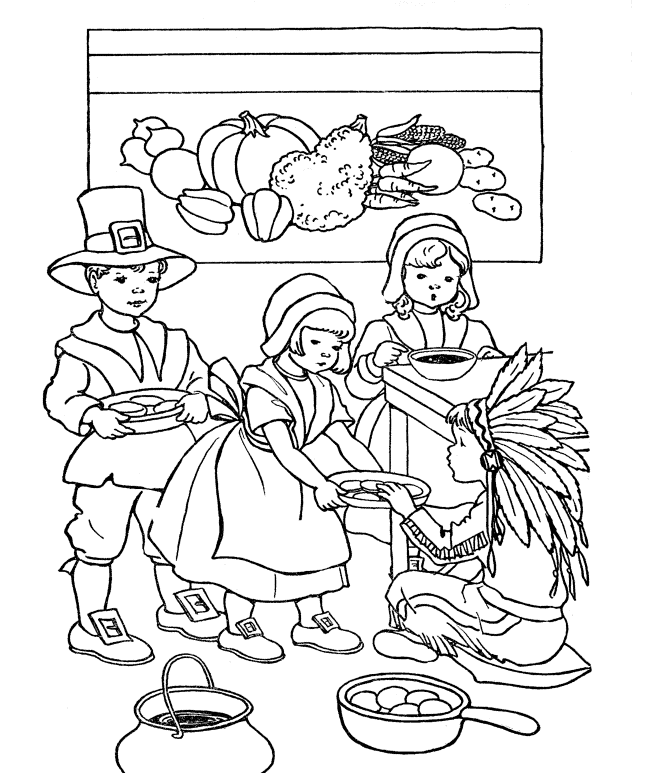 First thanksgiving coloring pages