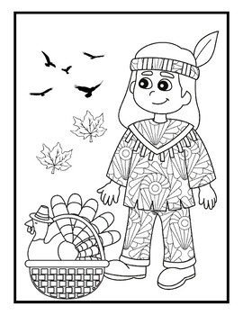 Free mindfulness native thanksgiving coloring pages by qetsy tpt