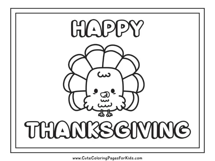 Free printable thanksgiving coloring pages